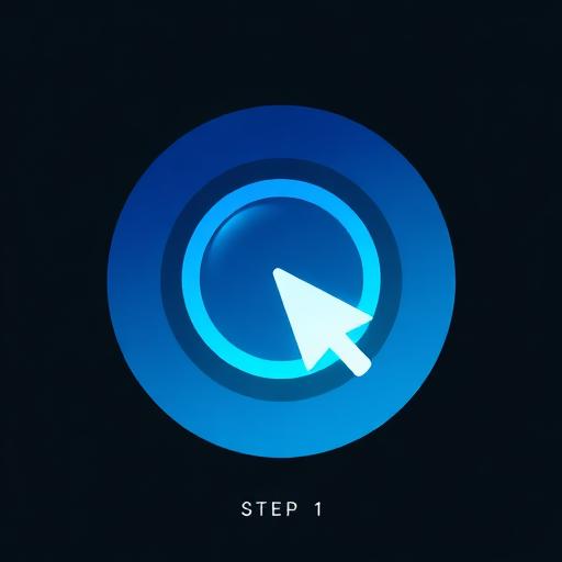 Material Design icon symbolizing choice or search. Can use search icon, cursor, or game list. Cold blue-cyan tones. Sizes: 100x100px.